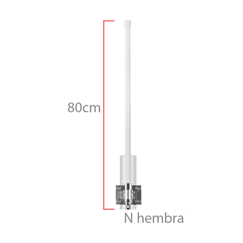 antena de 110 cm Antena de fibra de vidrio 868 MHz 8dBi RAK alargador de señal exterior lora WiFi SMA rp-SMA mining con 3 metros 110 cm 
